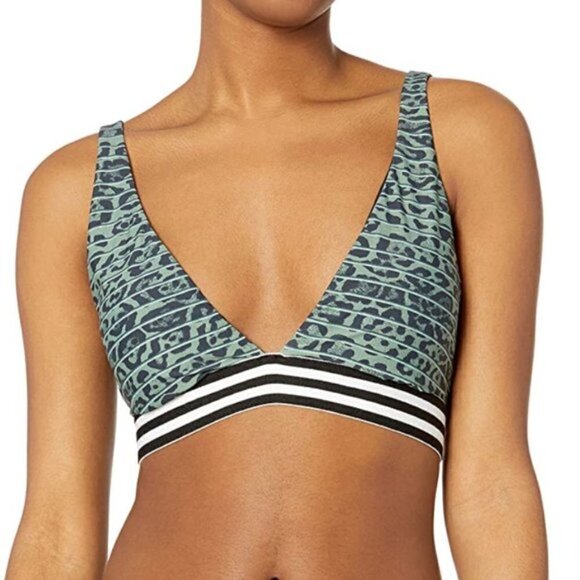 NEW BCBGeneration Green Leopard Print Bikini Bathing Suit Set Size Medium - Picture 6 of 9